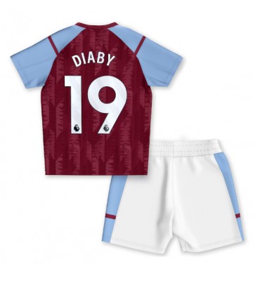 Aston Villa Moussa Diaby #19 Replica Home Stadium Kit for Kids 2023-24 Short Sleeve (+ pants)